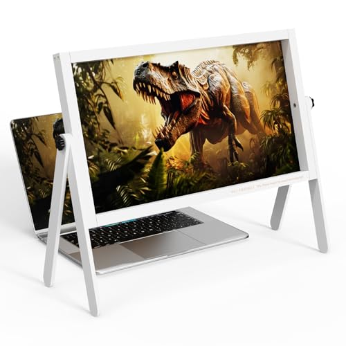Laptop Screen Magnifier,Computer Screen Magnifying with Rotatable Adjust Desktop Stand for Low Vision & Seniors