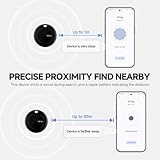 MiLi Bluetooth Tracker for Android, Google Certified Key Finder/Luggage Tracker/Item Locator Compatible with Google Find My Device App, Smart Tracking Tag for Keys, Suitcase, Backpack, Wallet, 4 Pack