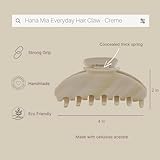 Premium Durable Acetate Hair Claws - Large 4 Inch No-Slip Claws for Thick Hair | 1 Piece (Creme)