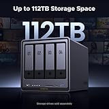 UGREEN NASync DXP4800 Plus 4-Bay Desktop NAS, Intel Pentium Gold 8505 5-Core CPU, 8GB DDR5 RAM, 128G SSD, 1 * 10GbE, 1 * 2.5GbE, 2 * M.2 NVMe Slots, 4K HDMI, Network Attached Storage (Diskless)