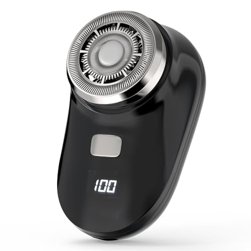 Mini Electric Shaver, Portable Travel Electric Razor for Men, Cordless USB-C Fast Rechargeable Shavers, LED Battery Display Face Shavers for Wet/Dry Shaving