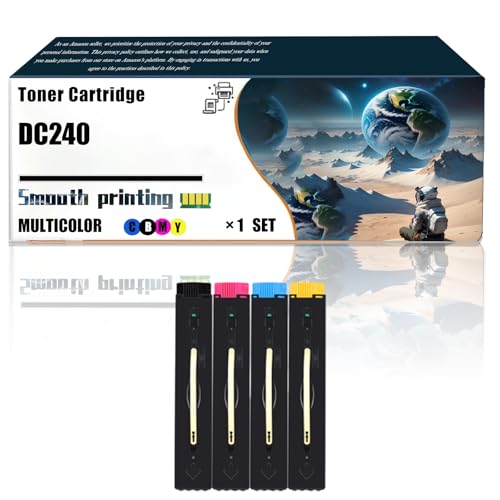 Replacement Parts Toner Cartridge DC240 Compatible with Xerox DocuColor 240 242 250 252 260 for WorkCentre 7655 7665 7675 7755 7765 7775 Printers, Contains Chip and Clear Printing (Multicolor)