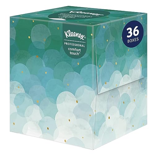 Kleenex Professional Facial Tissue, Bulk (21270), 2-Ply, White, Upright Cube Boxed Format, Designed for Business (90 Tissues/Box, 36 Boxes, 3,240 Sheets/Case)