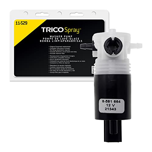 TRICO Spray Automotive Replacement Windshield Washer Pump (11-529) Fits Select Chrysler, Dodge, Ford, Jeep, Land Rover, and Lincoln Model Years