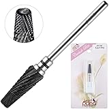 PANA 5-in-1 Pro Upgraded Multi-Function Drill Bit 3/32" Shank Size - (Black, 2X Coarse to 2X Fine) - Mix Size Tungsten Drill Bit Fast Remove Acrylic Hard Gel Nail for Manicure Pedicure