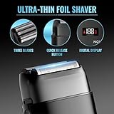 Novah Professional Barber Clippers and Trimmer Set - Foil Shaver Professional Hair Clippers for Men, Mens Cordless Hair Clippers for Barbers Haircut Kit, Fade