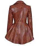 Blingsoul Genuine Lambskin Brown Leather Jacket For Women | [1314996] Clarissa Cognac, 2XL