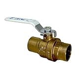 PROCURU 10-Pack 3/4-Inch Sweat (CxC) Heavy Duty Brass Ball Valve, Full Port, 600 WOG, Certified Safe (3BC075-10P)