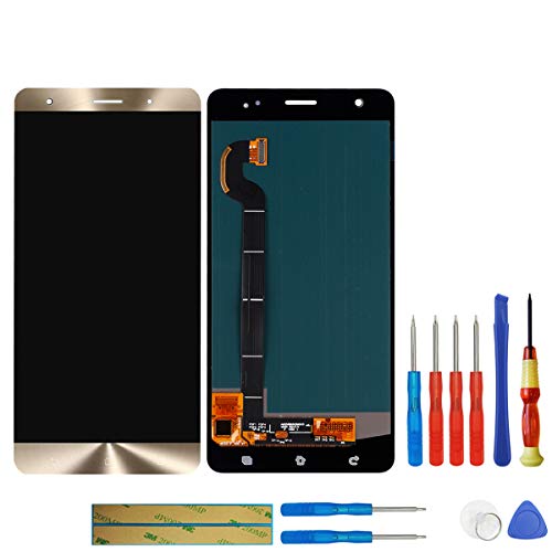 swark LCD Display Compatible with ASUS ZenFone 3 Deluxe ZS570KL Z016D 5.7 inch（Gold Touch Screen Display + Tools