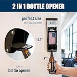 Mckay 16 Oz Metal Can Crusher US Flag, Can Crusher Wall Mounted, Can Crushers for Recycling Wall-Mounted Smasher for Aluminum Seltzer, Soda, Beer Cans and Bottles, Gadgets for Home - American Flag