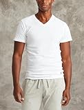 POLO RALPH LAUREN Slim Fit Undershirt w/Wicking 3-Pack V-Necks White/Cruise Navy Pony Print LG