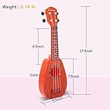 YOLOPARK 17" Kids Toy Guitar for Girls Boys, Mini Toddler Ukulele Guitar with 4 Strings Keep Tones Can Play for 3, 4, 5, 6, 7 Year Old Kids Musical Instruments Educational Toys for Beginner