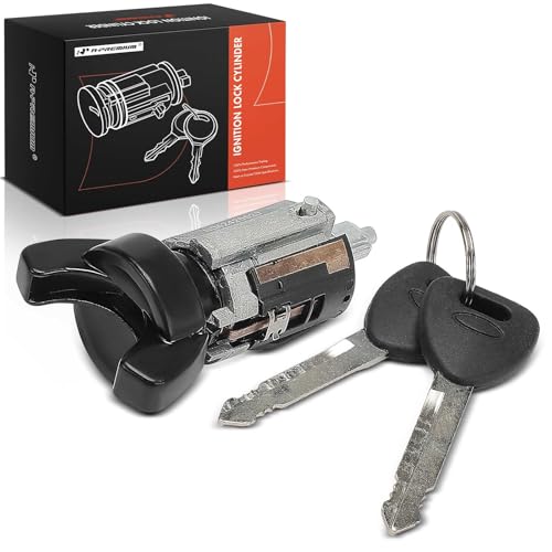 A-Premium Ignition Lock Cylinder with 2 keys Compatible with Ford, Lincoln & Mercury Vehicles - Escort, EXP, Tempo, Thunderbird, Continental, Mark VII, Cougar, Topaz, 1985-1994