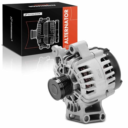 A-Premium Alternator Compatible with Ford Fiesta 2014 2015 2016 2017 2018 1.6L, 12V 120A 6-Groove Clutch Pulley Clockwise, Replace# BV6N10300AA, BV6Z10306G