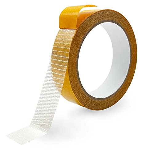 Birllaid Fabric Tape Multifunctional Double Sided Tape,Clear Tape for Clothes,Double Stick Carpet Tape Heavy Duty 1inchx33FT10m High Stickness Strong 2 Sided Tape