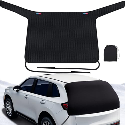 Zanch Upgrade Rear Windshield Cover for Ice & Snow [Fast Install&Removal] 600D Oxford Fabric Against Magnetic Fit Snow, Ice, Frost, Winter Accessories - Fit for Cars/Compact SUV - Medium(101 * 55)