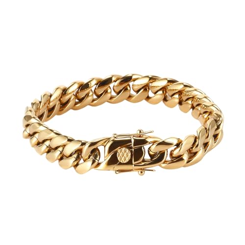 18K gold bracelet for men and women, versatile fashion, solid color Cuban bracelet, Valentine's Day/Birthday/Christmas gift, mesh bracelet accessory