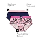 Calvin Klein Little Girl's Modern Cotton Hipster, Multipack Underwear, Nude, Pink, White, Grey, Black, White, Pink, Large