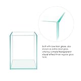 HIRO Aquatics Nano Tall Rimless Frameless Extra Clear Glass Aquarium, Low Iron Glass Tank, 5mm Glass, White Leveling Mat Included, w/Lids Options