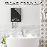 Airthereal Electric Tankless Water Heater, 27kW, 240Volts - Endless On-Demand Hot Water - Self Modulates to Save Energy Use - Small Enough to Install Anywhere - for 3 Showers, Evening Tide series