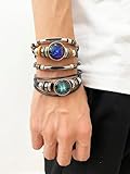 2Pcs Multilayer Constellation Zodiac Leather Bracelet Handmade Woven Zodiac Sign Wrap Wristband Bracelet Jewelry for Women Men (Taurus1)