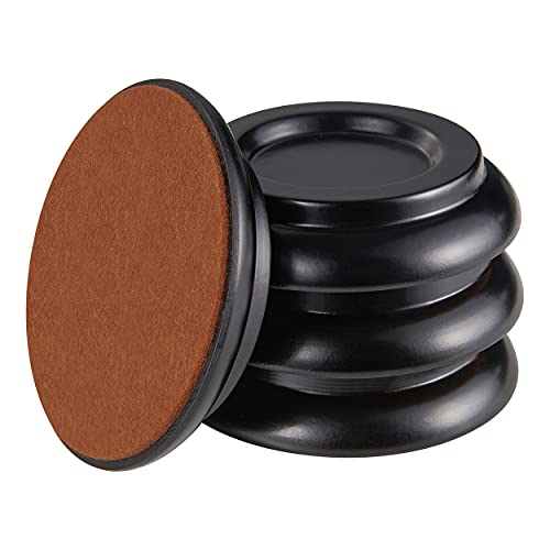 Piano Caster Cups Leg Floor Protectors WOGOD Upright Piano Caster Cups Felt Bottom Leg Pads for Wood Floor Furniture …