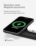 Belkin MagSafe 3-in-1 Wireless Charging Pad - Fast Wireless Charging for Apple Watch, iPhone 16, iPhone 15, iPhone 14, & iPhone 12 Series, & AirPods - Charging Station for Multiple Devices - Black