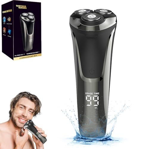 Generic Snap Buy Electric Razor 4D Rotary Pro for Men, Blue, Rechargeable, Wet & Dry Shaving, Minimalist Style