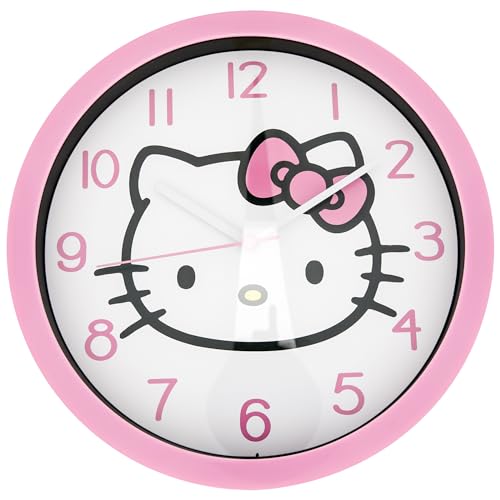 Accutime Hello Kitty Face Pink Colorway Wall Clock, HK3059