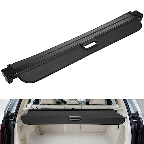 MotorFansClub Retractable Cargo Shade Cover Fit for BMW X5 E70 F15 2007 2008 2009-2015 2016 2017 2018 Rear Cargo Cover Rear Trunk Shade Shield Luggage Cover Black