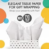 Crown Display 960 Sheets White Tissue Paper Bulk - 15" x 20" Packing Paper Sheets for Moving - 10lb Wrapping Paper - Newsprint Paper for Packing, Gift Wrapping, Moving Supplies & Protecting Items