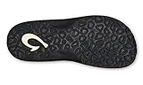 OLUKAI Ohana Men's Beach Sandals, Quick-Dry Flip-Flop Slides, Water Resistant & Lightweight, Compression Molded Footbed & Ultra-Soft Comfort Fit, Black/Dark Shadow, 11