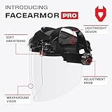 NoCry Premium Safety Face Shield for Grinding and Cutting — Clear Anti-Fog, Impact Resistant Visor and Adjustable Headgear — ANSI Z87.1 Certified for Industrial Use — Washable Sweatbands Included