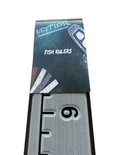 Next Level Inc | Fish Ruler | SeaDek | 36 inch Fish Measurement Tool | Perfect for Boats and Kayaks | Storm Gray/Black