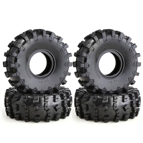 Chanmoo 2.2 RC Crawler Tires Soft Rubber Mud Snow Swamper Tyres OD 150mm For 1/10 RC Rock Crawler Car Axial SCX10 90047 D90 TF2 Tamiya CC01 Traxxas TRX4 2.2 inch Beadlock Wheel Rims 4PCS