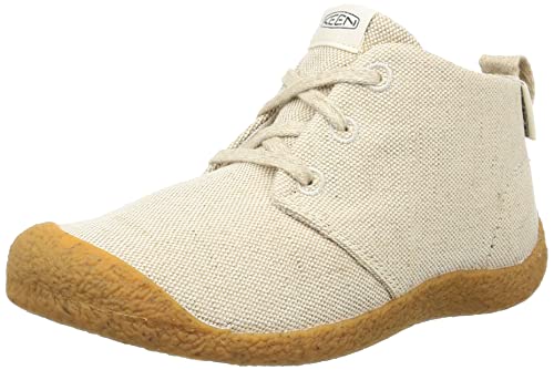 KEEN Women's Mosey Chukka Mid Height Upcylced Ankle Boots, Natural Canvas/Birch, 10.5