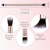 Bokon 50 Pcs Eyeshadow Smudge Brush 2 in 1 Brush 2 Double Ended Concealer Brush Under Small Soft Firm Pointed Foundation Makeup Applicator for Blending Eye Shadow Liner