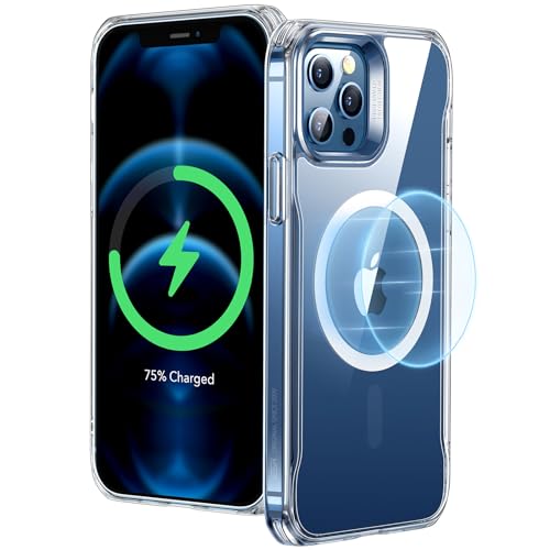 ESR for iPhone 12 Case/iPhone 12 Pro Case, Compatible with MagSafe, Scratch-Resistant Back, Grippy Protective Frame, Magnetic Phone Case for iPhone 12/12 Pro, Clear