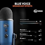 Logitech for Creators Blue Yeti USB Microphone for Gaming, Streaming, Podcasting, Twitch, YouTube, Discord, Recording for PC and Mac, 4 Polar Patterns, Studio Quality Sound, Plug & Play-Midnight Blue