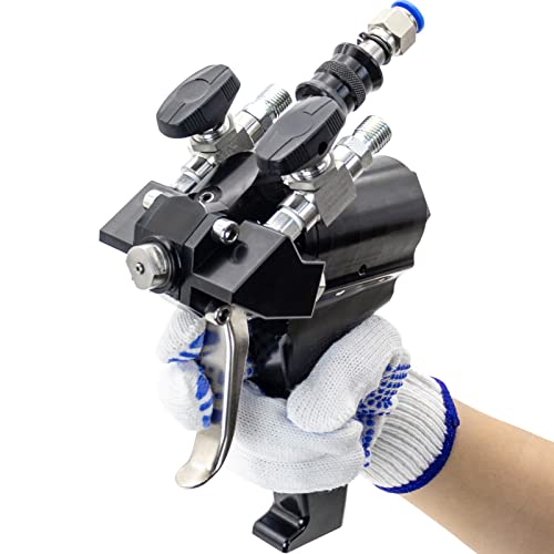 Polyurethane Foam Spray Gun P2 Air Purge PU Foaming Injection AB Two-Component High Pressure Coating Spray Gun Wall Roof Construction with Accessory Kit SDRTOP