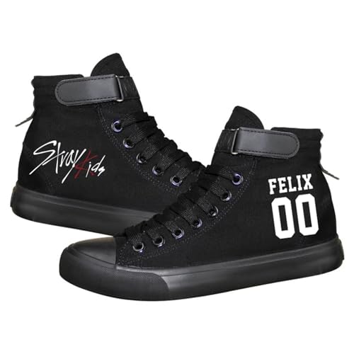 KPOP Stray Kids Merch Shoes Sneakers Bang Chan Lee Know ChangBin Han I.N Felix HyunJin Seungmin Hiphop High-Top Canvas Shoes