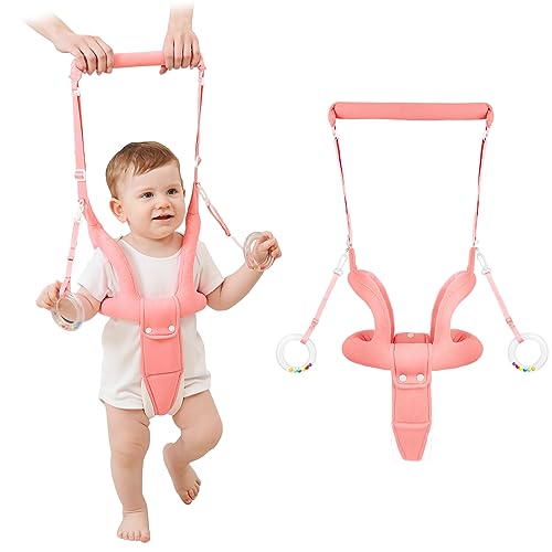 Ocanoiy Baby Walking Helper - Handheld Walker Harness & Support for Infants & Toddlers 8-16 Months (Pink)