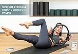 Flexies Pilates Ring Workout Cards -58 Exercise ring Card with Pilates circle Work Out Posture, Instruction & Breathing Tips | Free Dry-Erase Marker & Binding ring|Pilates Equipment Thigh Master guide