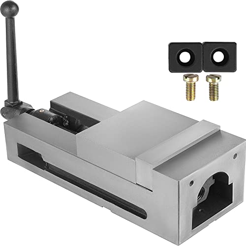 VEVOR High Precision Milling Vice 6 Inch,Bench Clamp Vise Nodular Cast Iron Material,Flat Clamp Vise Mill Vise for Milling Drilling Machine and Precision Parts Finishing