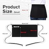 Jubatus 3 Pack 100% Cotton Server Apron with 3 Pockets for Women Men Waist Waitress Half Waiter Serving Short Aprons, Black 23.62 x 11.81 inches