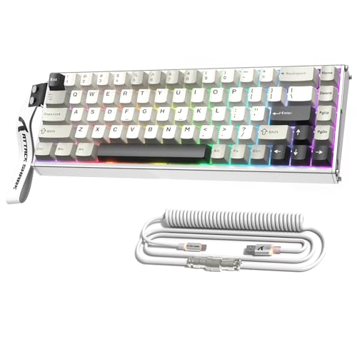 ATTACK SHARK X68MAX HE 60% Wired Magnetic Switch Keyboard,Full Aluminum CNC,0.005mm RT Accuracy,8KHz Rapid Trigger Mechanical Gaming Keyboard,Adjustable Actuation,with RGB Coiled Cable for PC/MAC,Star