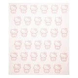 Hello Kitty Feather Knit Fluffy Throw Blanket - Fuzzy Blanket Measures 50 x 60 Inch, Super Soft Soft Lightweight Pink Accent for Couch or Chair