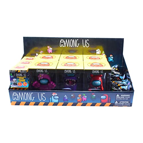 Just Toys LLC Among Us Assorted Collectibles Tray (Buildable Figures, Backpack Hangers & Collectible Figures)