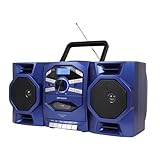 Emerson Portable CD Player Boombox with Cassette Player, Tape Recorder, AM/FM Radio, MP3 AUX Input, Detachable Speakers, AC/DC & Battery Operated – Stereo System for Home, Travel, Indoor & Outdoor Use