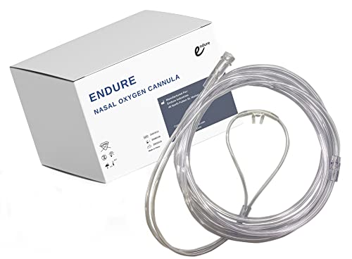 Endure Soft Nasal Oxygen Cannula, 7 Ft, Latex-Free Cannula, Case of 50 (Pediatric, Curved Prong)